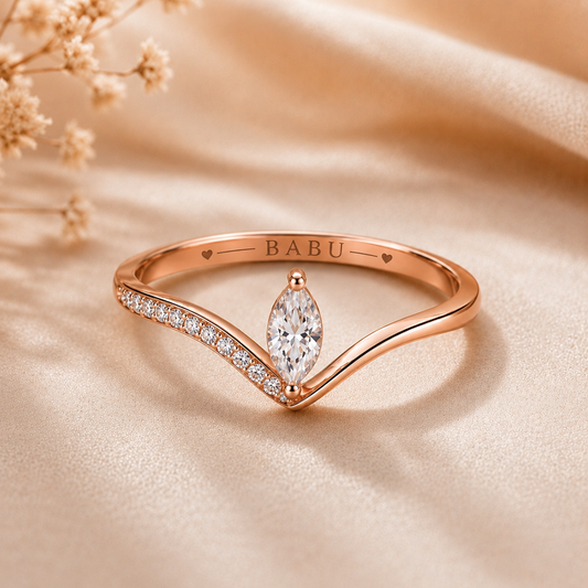 BABU Royal V-Cut Ring