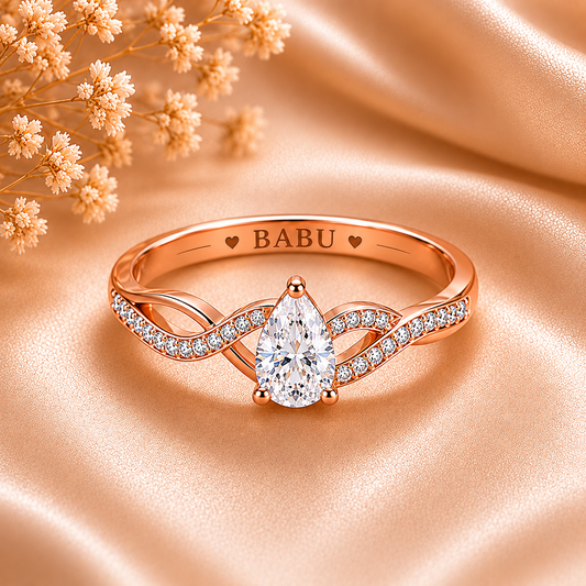 BABU Infinity Teardrop Ring