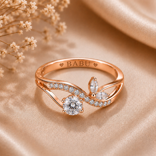 Golden Bloom Diamond Ring